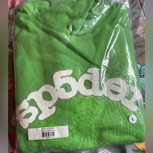 Spyder Kids Green Web Graphic Hoodie
